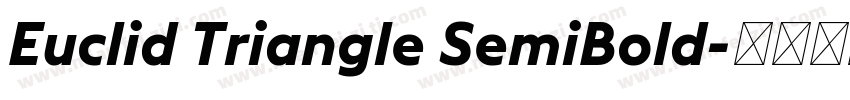 Euclid Triangle SemiBold字体转换